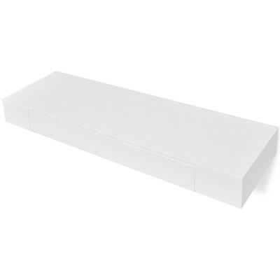 VidaXL wandschap met lade, wit, 80 x 25 x 8 cm