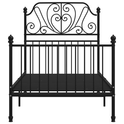 VidaXL bedframe, zwart staal, 200 x 90 cm