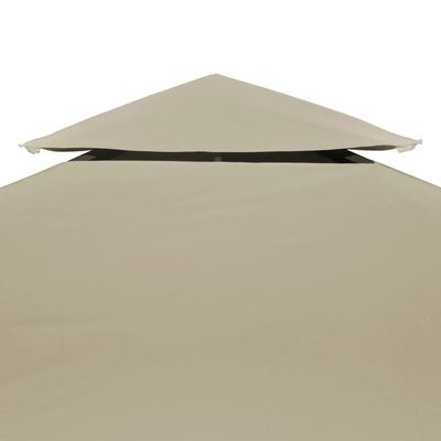 VidaXl Vervangend tentdoek prieel, beige, 3 x 3 meter