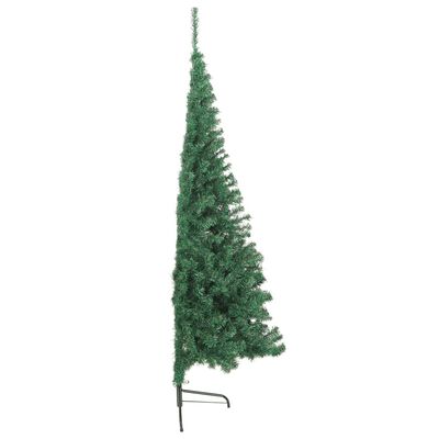 VidaXL kunstkerstboom, groen PVC, 210 cm hoog, half