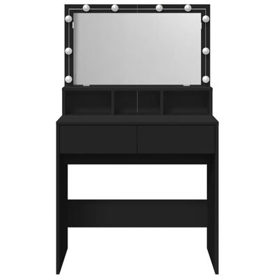 VidaXL kaptafel, zwart, 134.5 x80 x 41 cm, met led