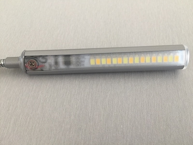 USB LED lampje, 10 stuks, 2 lichtstanden, zilver, 42 cm lang