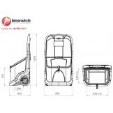 Unikart WJ75P-CO mobiele spilbak, kunststof rood