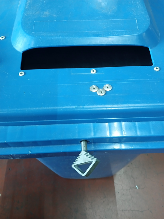 Papiercontainer afsluitbaar, blauw, 240 liter