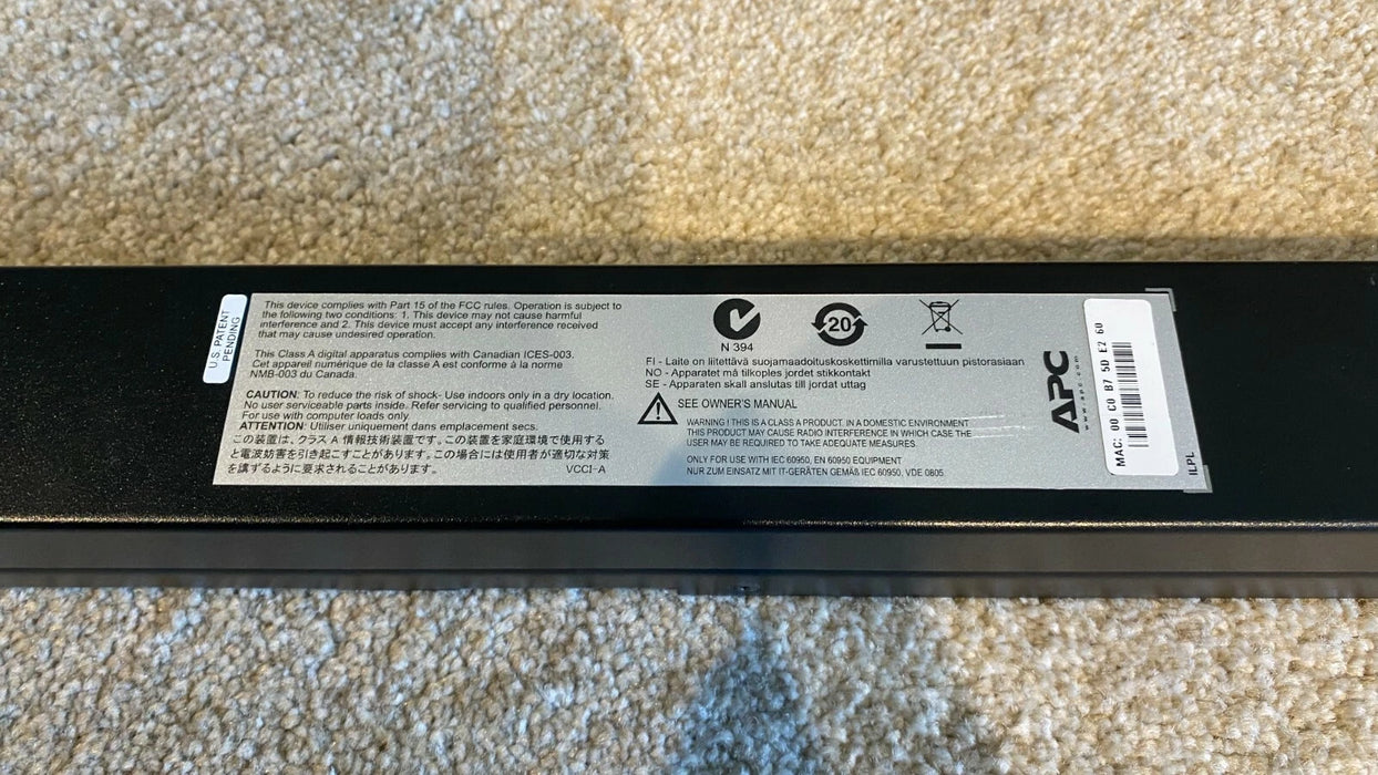 APC AP8959EU3 Rack, zwart, 5 x 5 x 179 cm.