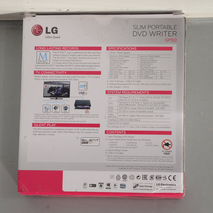 LG GP50NB40 DVD whriter
