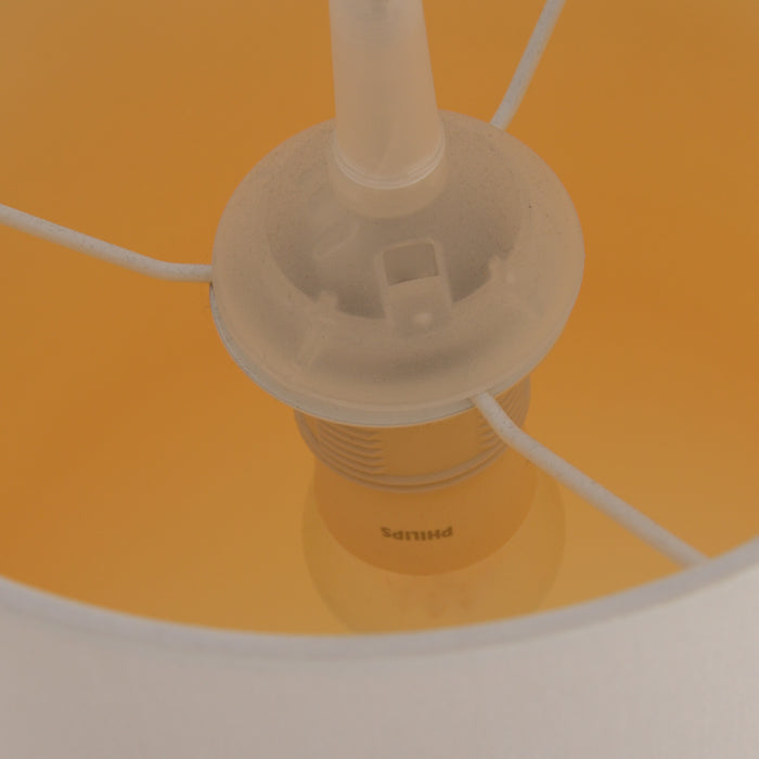 Hanglamp, rond, gebroken wit, 46 x 20 cm ø