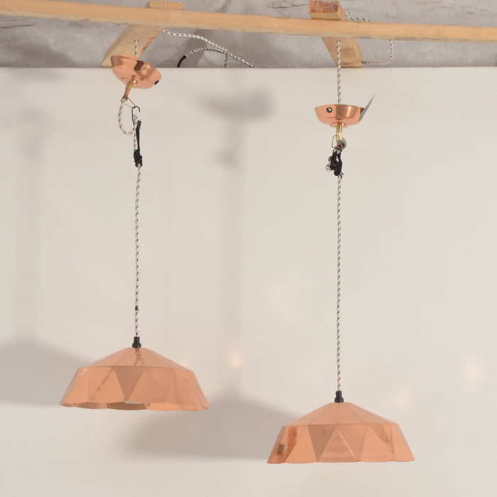 HK Living hanglamp, set van 2, koper, 32 x 14 cm hoog