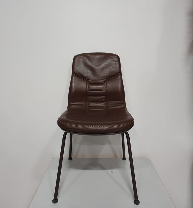 Albert Stoll Giroflex AG design stoel, bruin leder