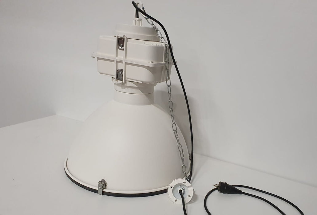 Qazqa Sicko hanglamp, industrieel, wit, 50 cm diameter
