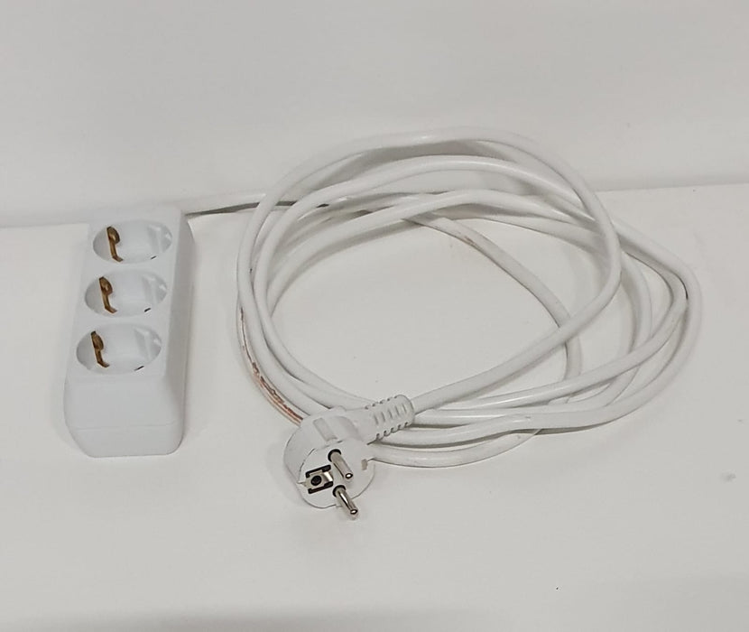 Intergamma stekkerblok, 3-voudig wit, 1.50 m kabel